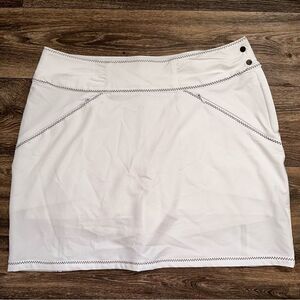 Antigua White Blue Stitching Desert Dry Xtra-Lite Athletic Skort Size 10